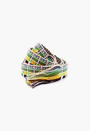 Fringed belt, Ecru multi, webstill