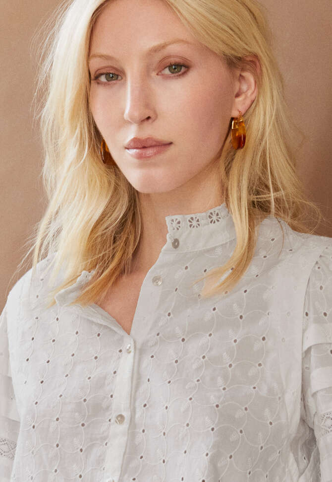 Broderie blouse, Soft ivory, completeTheLook
