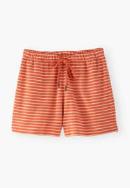 Striped towelling shorts, Orange ivory, webstill