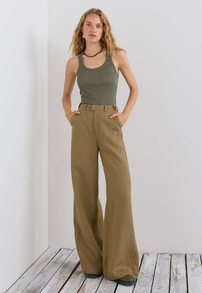 Scoop-neck vest, Bay green, completeTheLook
