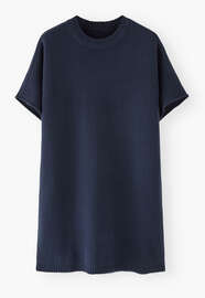 Dolman knitted dress, Indigo, webstill