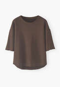 Loopback T-shirt, Plum brown, webstill