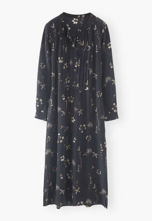 Printed shirtdress, Midnight, webstill