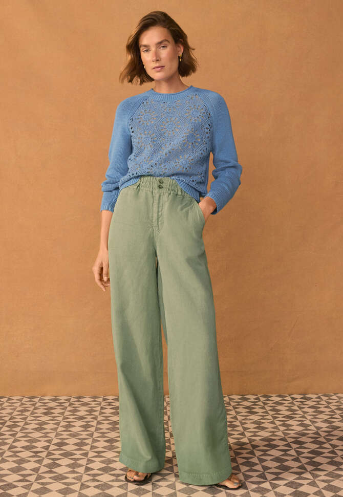 Crochet sweater, Blue cornflower, completeTheLook