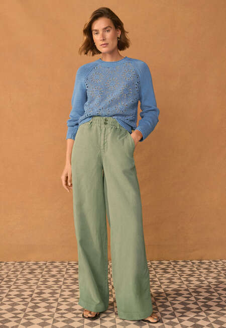 Crochet sweater, Blue cornflower, completeTheLook