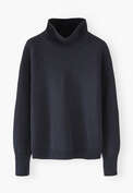 High-neck sweater, Blue charcoal, webstill