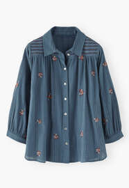 Embroidered blouse, Washed ink, webstill