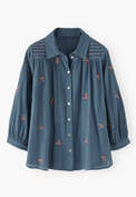 Embroidered blouse, Washed ink, webstill