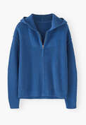 Knitted hoodie, Cobalt, webstill