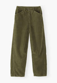 Horseshoe cord trouser, Dark khaki, webstill