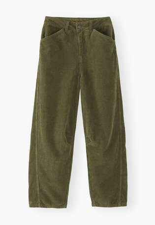 Horseshoe cord trouser, Dark khaki, webstill