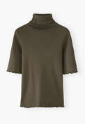 Ribbed roll-neck top, Dark forest, webstill