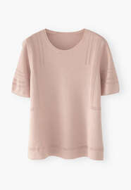 Short-sleeve sweater, Soft rose, webstill