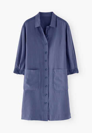 Shirtdress, Washed navy, webstill