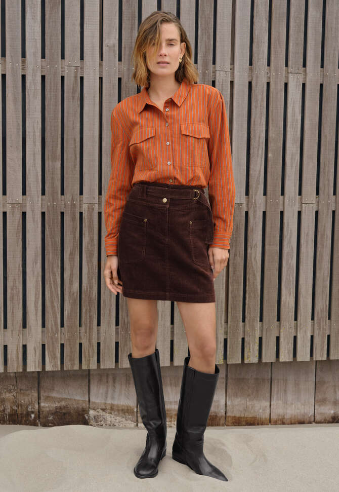 Striped blouse, Burnt orange, completeTheLook
