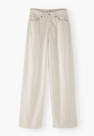 Mid-rise wide-leg jeans, Parchment, webstill
