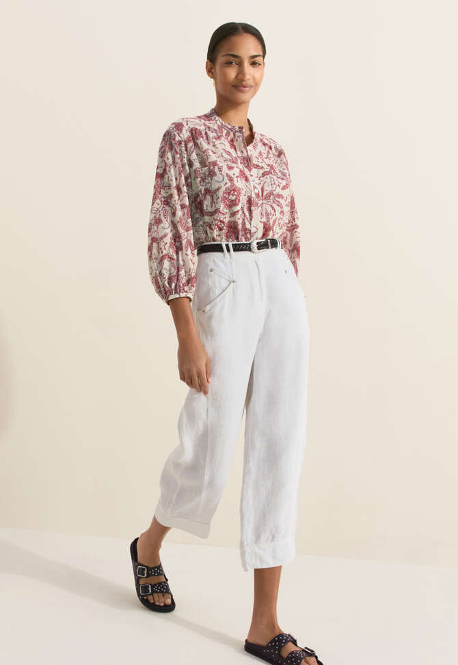 Cropped trousers, White, completeTheLook