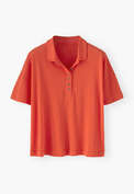 Collared top, Vivid orange, webstill