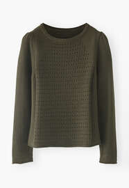 Stitch-mixing sweater, Deep moss, webstill