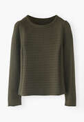 Stitch-mixing sweater, Deep moss, webstill