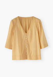 Cropped blouse, Warm yellow, webstill