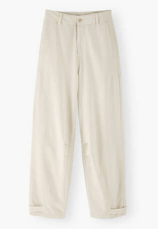 Adjustable-hem trousers, Ecru, webstill