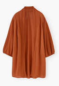Cocoon cardigan, Orange terracotta, webstill