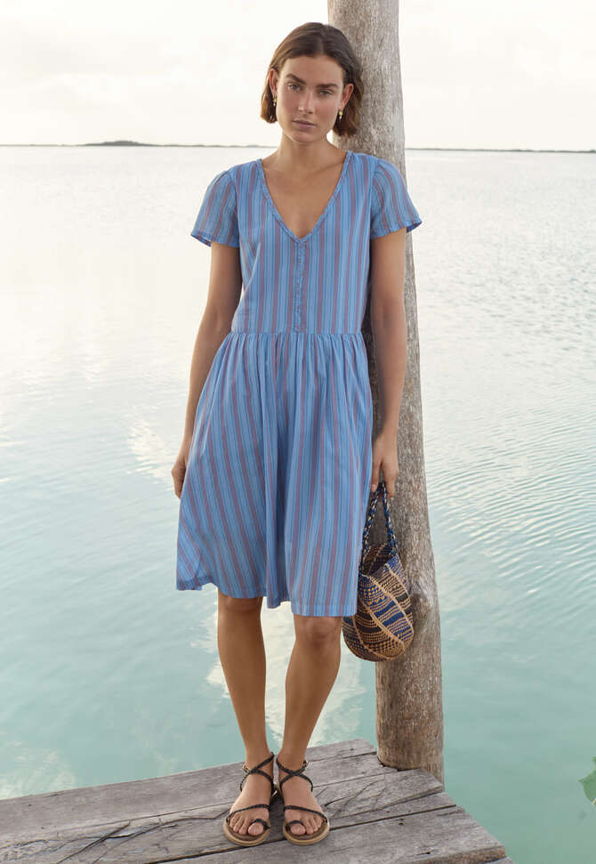 Striped dress, Sky mauve, completeTheLook