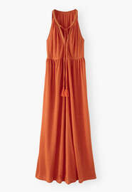 Jersey dress, Red orange, webstill
