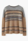 Fair Isle sweater, Grey almond, webstill