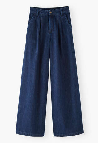 Wide-leg soft jeans, Rinse wash, webstill