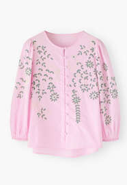 Cutwork blouse, Pastel pink, webstill