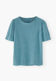 Towelling top, Ocean blue, webstill