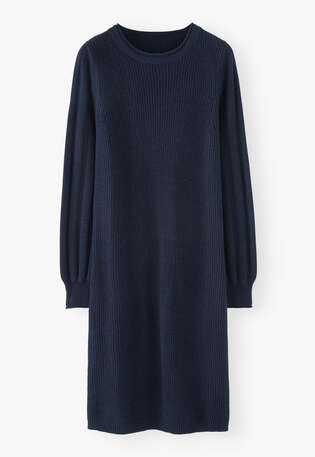 Knitted dress, Midnight, webstill