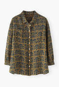Oversized printed shirt, Ochre, webstill