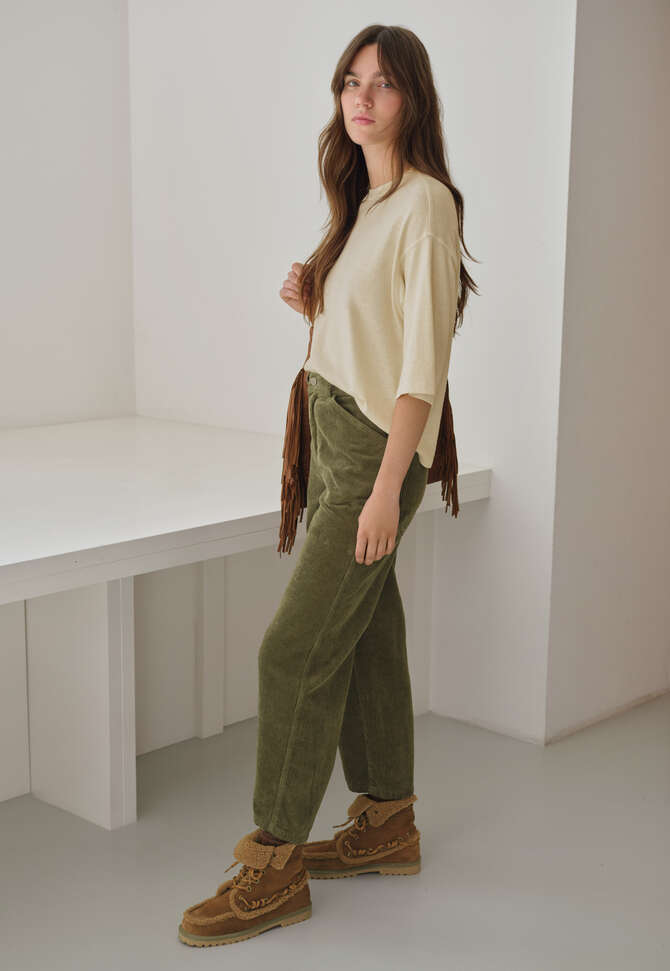 Drop-shoulder top, Off-white, completeTheLook