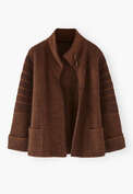 Knitted jacket, Espresso, webstill