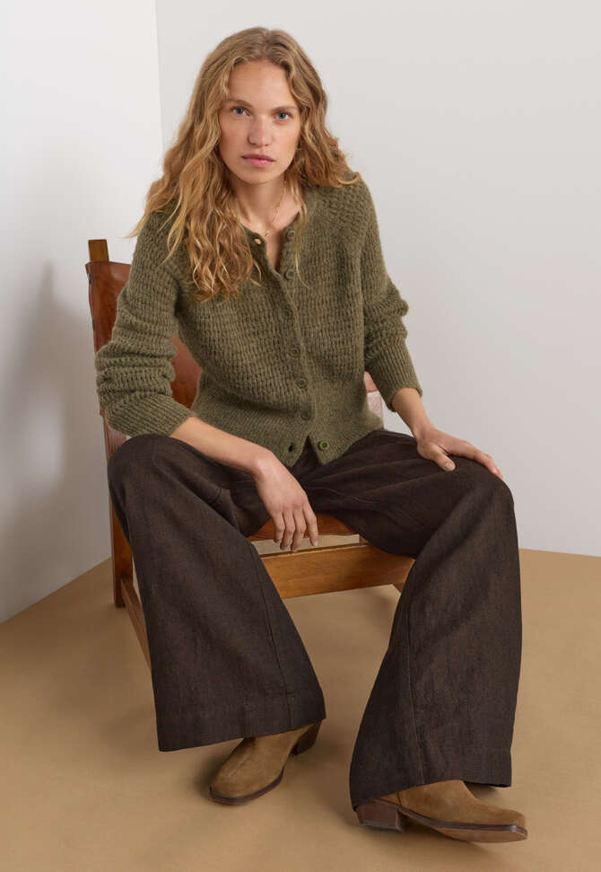 Wide-leg trouser, Black brown, completeTheLook