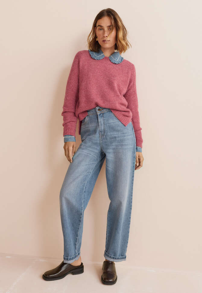 Mom jeans, Mid wash, completeTheLook