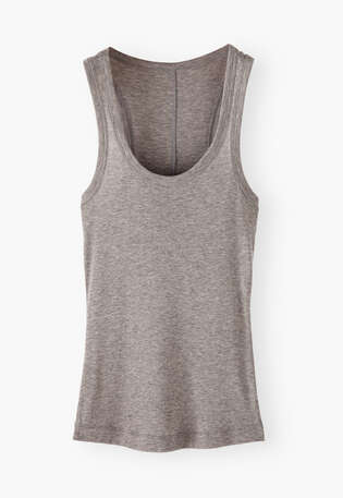 Scoop-neck vest, Grey blush, webstill