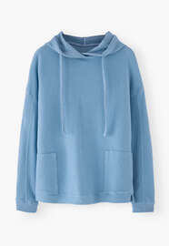 Fleece hoodie, Sky blue, webstill