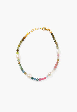 Beaded bracelet, Tourmaline pearl, webstill