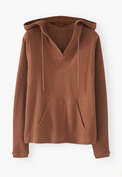 V-neck hoodie, Burnt orange, webstill