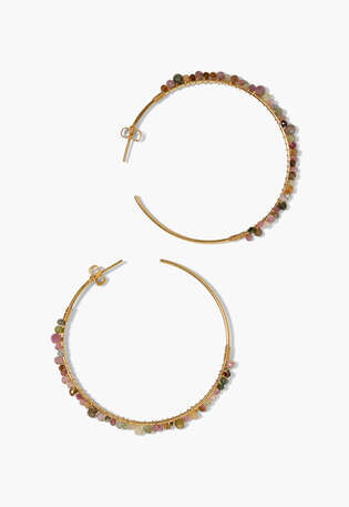 Tourmaline hoop earrings, Tourmaline, webstill