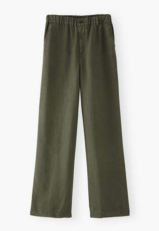 Wide-leg trousers, Forest green, webstill