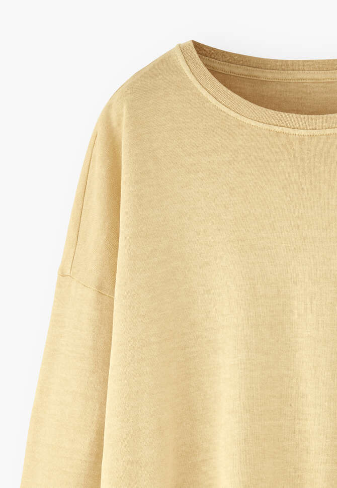 Drop-shoulder top, Warm yellow, completeTheLook