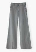 Striped wide-leg trousers, Ecru indigo, webstill