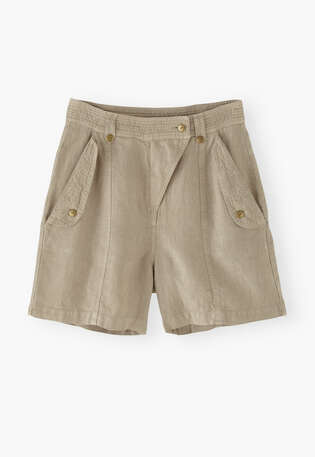 Flap-pocket shorts, Pale khaki, webstill