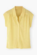 Sleeveless collared top, Lemon, webstill