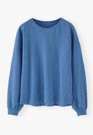 Slub sweatshirt, Azure blue, webstill